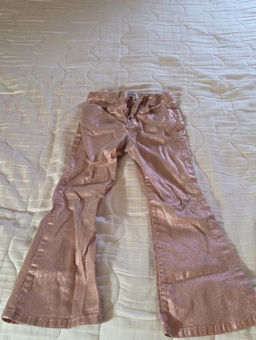 OshKosh B'gosh Shimmery Light Pink Girls Flare Pants